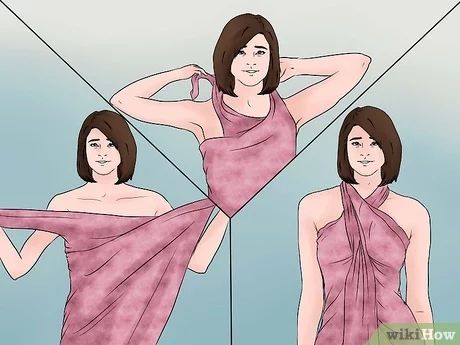 3 Ways to Wear a Sarong - wikiHow How To Make A Sarong Skirt, How To Wear Beach Wrap, Sarong Into Dress, How To Use A Sarong, Beach Sarong Wrap, Sarong Wrap Ideas, Tie A Sarong Dress, How To Wrap A Sarong, Sarong Tie Ideas