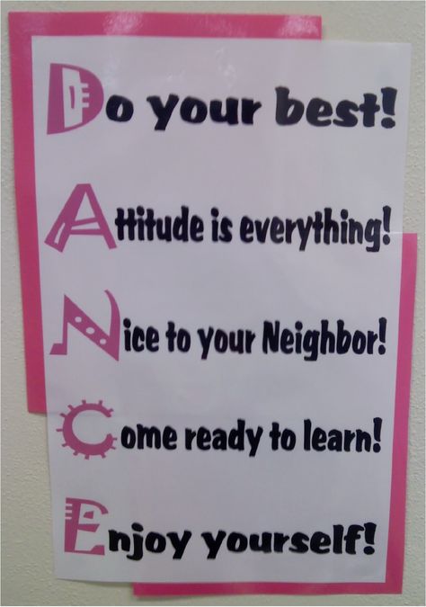 Hankinson Area Just For Kix classroom saying Dance Classroom Ideas, Dance Studio Bulletin Board Ideas, Dance Class Rules, Dance Classroom Decorations, Dance Camp Ideas, Dance Class Ideas, Dance Rules, Ballet For Adults, Dance Classroom