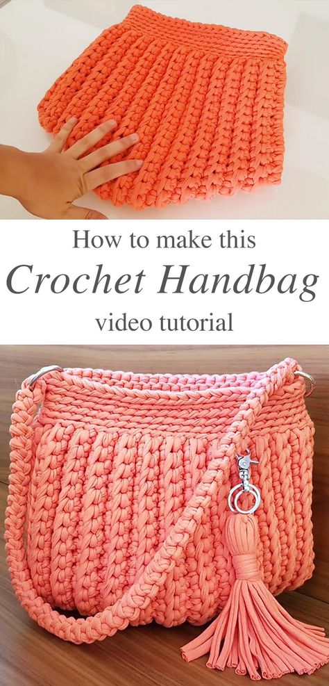 Crochet Patterns For Bags Free, Hand Bag Crochet Pattern Free, Free Crochet Clutch Purse Patterns, Crochet Handbags Patterns Tutorials, Free Crochet Video Tutorials, Knitted Purse Patterns, Crochet Handbag Patterns Free Tutorials, Chunky Crochet Bag Pattern Free, Purses And Handbags Crochet