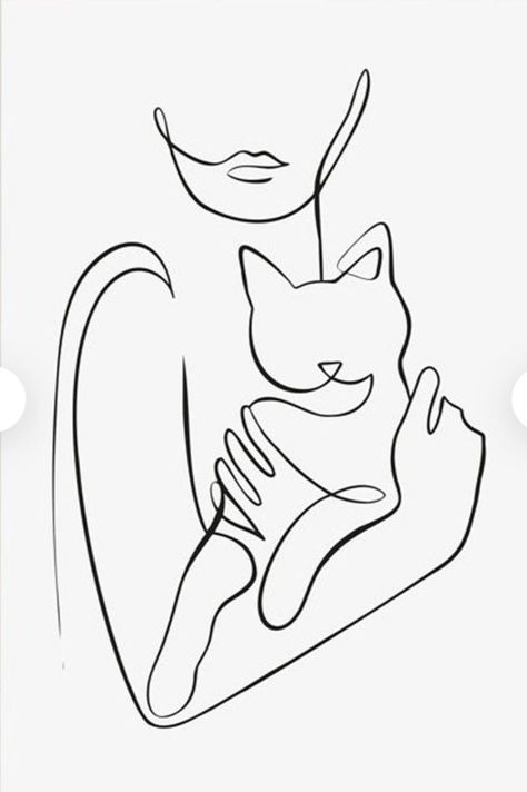 Drawing Hands, Single Line Tattoos, Tattoo Gato, Desen Realist, 그림 낙서, Cat Tattoo Designs, Line Art Tattoos, Line Art Design, Pola Sulam