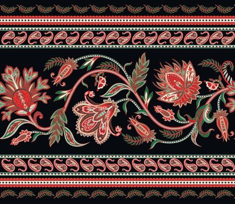 Mandalas, Phad Painting, Ornamental Vector, Digital Border, Boarder Designs, Floral Textile, Textile Prints Design, Floral Border Design, Madhubani Art