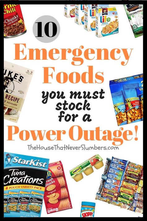 10 Emergency Foods You Must Stock for a Power Outage Situation | The House That Never Slumbers Winter Storm Preparedness, Storm Preparedness, Emergency Preparedness Food Storage, Emergency Preparedness Food, Non Perishable Foods, Organizational Skills, Emergency Prepardness, Emergency Food Storage, Emergency Food Supply