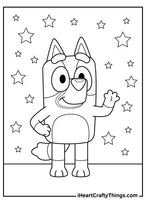 Bluey Drawing Kids, Disney Coloring Pages Free, Bluey Bingo Drawings, Bluey Birthday Card Ideas, Free Bluey Coloring Pages, Bluey Bingo Crafts, Bluey Coloring Sheets, Bluey Preschool Activities, Bluey Activities For Kids