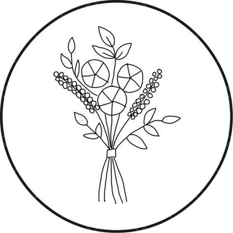 Embroidery Pattern Outline, Embroidery Designs To Print, Embroidery Flowers Templates, Floral Embroidery Templates Free Printable, Simple Embroidery Templates, Easy Embroidery Templates Free Printable, Flower Bouquet Embroidery Pattern, Flower Embroidery Template, Embroidery Template Flowers