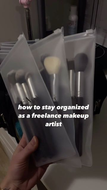 how to stay organized as a freelance makeup artist https://shopmy.us/collections/152047 Film And Tv Makeup Artist, Bridal Makeup Artist Tips, Makeup Artist Checklist, Makeup Artist Instagram Bio Ideas, Makeup Artist Set Up, Makeup Artist Outfit Ideas, Artist Organization, Makeup Artist Kit Organization, Freelance Makeup Artist Business