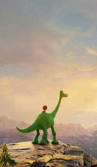 Arlo and Spot looking at the world through the mountain called Clawtooth Mountain Dinosaur Movie, Good Dinosaur, Dinosaur Wallpaper, Disney Pixar Movies, Disney Background, Disney Iphone, Disney Wall, The Good Dinosaur, Funny Wallpaper