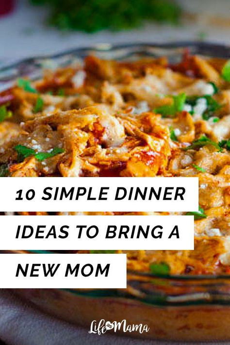 One of my favorite times to take meals to friends is when they have a baby. There’s nothing like bringing home a new baby and sometimes a hot meal is all you need to survive a sleepless night or a crying newborn. If you need a list of some easy meals to take to your new mom friends, then check out some of these tasty recipes! | #moms #cooking #food #recipes Essen, Best Meals To Give New Moms, Easy Recipes For New Moms, Meal To Give New Mom, Meal Service Recipes, Easy Dinner Recipes For New Moms, Good Meals To Take To A New Mom, Easy Meals With A Newborn, Mom Time Out Recipes