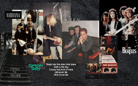 Grunge aesthetic vintage black band wallpaper laptop nirvana queen Green Day Beatles quote vinyl led Zeppelin Queen Band Laptop Wallpaper, Band Wallpapers For Laptop, Music Aesthetic Wallpaper Desktop, Y2k Grunge Aesthetic Wallpaper Laptop, Green Day Laptop Wallpaper, Queen Laptop Wallpaper Band, Grunge Wallpaper Aesthetic Computer, Nirvana Aesthetic Wallpaper Laptop, Queen Band Wallpaper Laptop