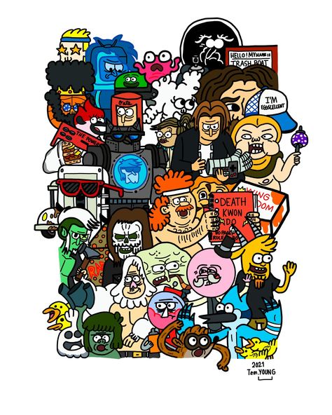 Just drew some "Regular Show" characters. I hope yall like my digital drawing. #pinterest #drawing #doodle Regular Show, Regular Show All Characters, Regular Show Drawings, Regular Show Art, Regular Show Characters, Graffiti Art Drawings, Show Characters, Canvas Ideas, Graffiti Art