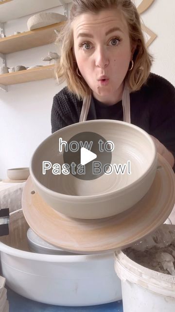 20K views · 1.2K likes | Lea Starke on Instagram: "how to Pasta Bowl my loves. next time we will do the  how to eat from Pasta Bowl okay? who wants to cook for me? • • • #throwing #wheelthrown #wheelthrownpottery #wheelthrowing #pottery #ceramics #ceramica #wheelthrownceramics #potterygirl #potterystudio #potteryhome #potterylove #art #artist #potteryprocess #processvid #ceramicart #mud #hands #keramik #keramikliebe #töpfern #töpferei #keramikgeschirr #potteryteacher #potteryclass" Wheel Thrown Pasta Bowls, Throw A Bowl On Wheel, Pottery Wheel Techniques, Ceramics How To, Pasta Bowl Ceramic, Pottery Pasta Bowls Handmade, Pottery Pasta Bowls, Easy Pottery Throwing Ideas, Wheel Throwing Bowl