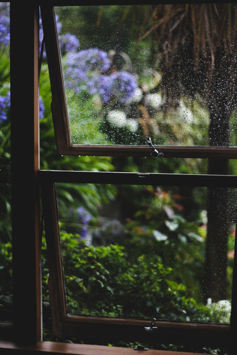 Summer rain.. Ryan Clough Seni Arab, I Love Rain, Love Rain, Wallpaper Pastel, Summer Rain, Window View, When It Rains, Through The Window, Rain Drops