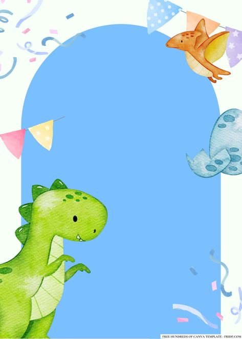 Roaring Fun: Dinosaur Birthday Invitations, Planning Tips, and Themes! - FRIDF - Download Free PDF Invitation Templates Dinosaur Birthday Invitations Templates, Dino Invitation, Dinasour Birthday, Dino Footprint, Dinosaur Dig, Dino Eggs, Dinosaur Birthday Invitations, Dinosaur Eggs, Balloon Shapes