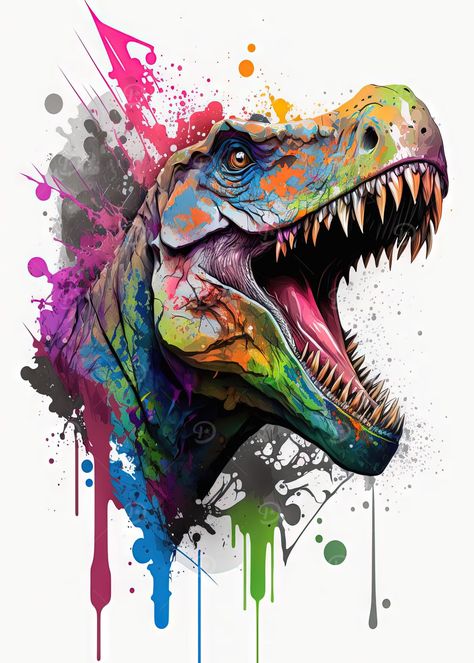 Wonderland Sweet 16, Sublimation Graphics, Cricut Sublimation, Tyrannosaurus Rex, Book Projects, Kids Cards, Metal Poster Displate, T Rex, Metal Posters Design