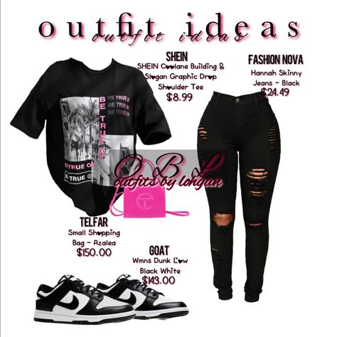 Outfits Styled With Dunks, Black And White Dunks Outfit Fall, Panda Dunks Outfit Shein, Outfits For Dunks Panda, Outfits To Wear With Pink Dunks, Cute Outfits To Wear With Panda Dunks, Outfit Ideas For Dunks, Black And White Dunks Outfit Baddie, Outfit Ideas With Price