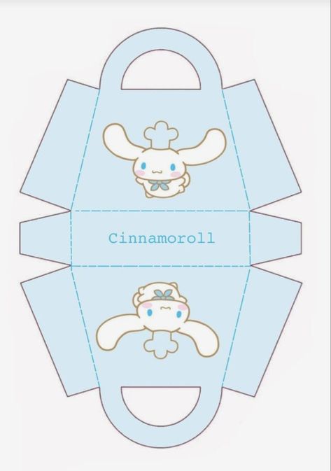 Cinamoroll Box Template, Cinnamoroll Template, 3d Paper Squishy Template, Cinnamoroll Paper Doll, Cinnamoroll Bag, Sanrio Paper, Buku Diy, Templat Kotak, Box Template Printable