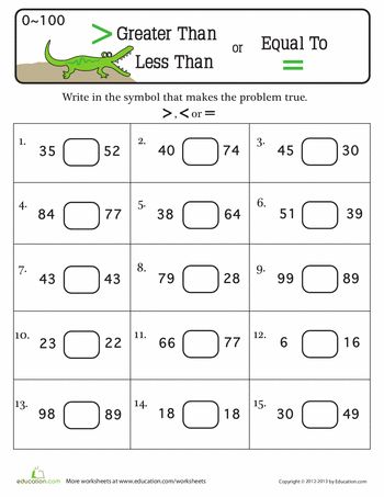 Worksheets: Greater Than, Less Than, Equal To? Nice for Dillon and Lukey Ten Frames, Worksheets 1st Grade, Greater Than Less Than, Numbers Worksheets, Comparing Numbers, 1st Grade Math Worksheets, First Grade Worksheets, Math Learning, Second Grade Math