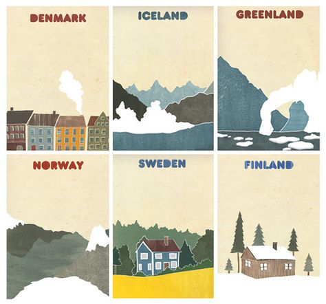 Vintage Travel Posters, Trondheim, Lofoten, Stavanger, North Europe, Scandinavian Countries, Scandinavia Travel, Nordic Countries, Design Web