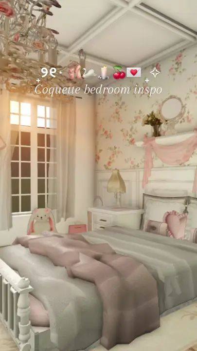 (12)₊୨୧⋆ Coquette bloxburg bedroom inspo, decals by @The Revello’s #fyp #... | coquette | TikTok Bloxburg 3 By 3 Bedroom, Bloxburg House Croquette, Pink Bloxburg Color Codes, Cute Bloxburg House Interior, Castle Bloxburg Exterior, Bloxburg Pink Bedroom Ideas, Bloxburg Couqutte House, Bed Ideas For Bloxburg, Azyria Bloxburg