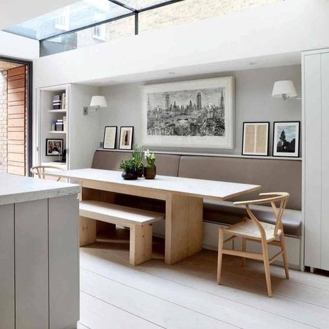 Long Narrow Dining Table, Narrow Dining Tables, Modern Köksdesign, Kitchen Island Dining Table, Kitchen Island Storage, Rustic Dining Furniture, Kitchen Design Modern Small, Small Space Design, Kitchen Island With Seating