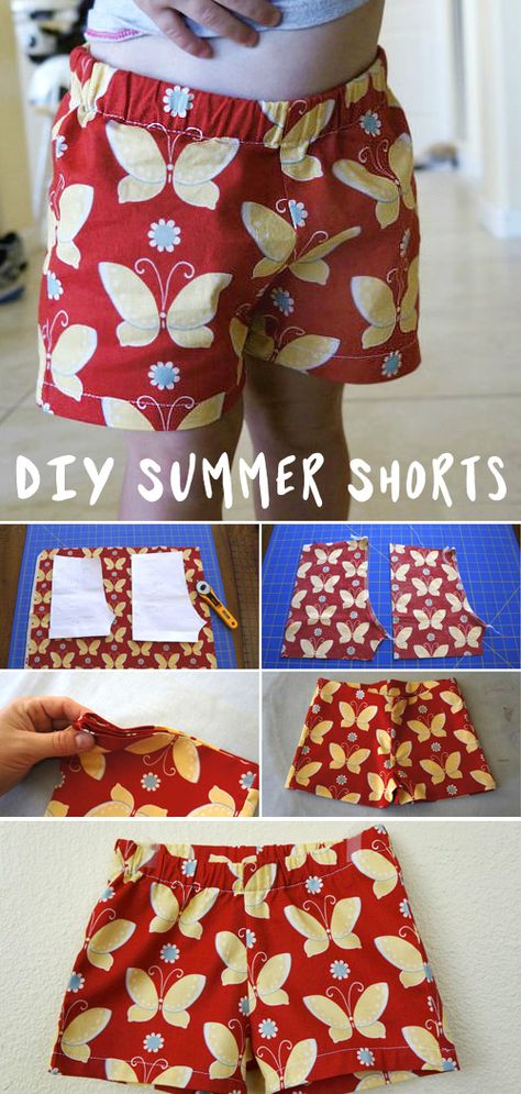 Summer Shorts! Free Pattern and Tutorial Free Toddler Shorts Pattern, Bubble Shorts Pattern Free, Free Baby Shorts Pattern, Cotton Shorts Pattern, Summer Shorts Sewing Pattern, 2t Sewing Pattern Free, Sewing Shorts Tutorial, Sewing Shorts Pattern Free, Infant Shorts Pattern Free