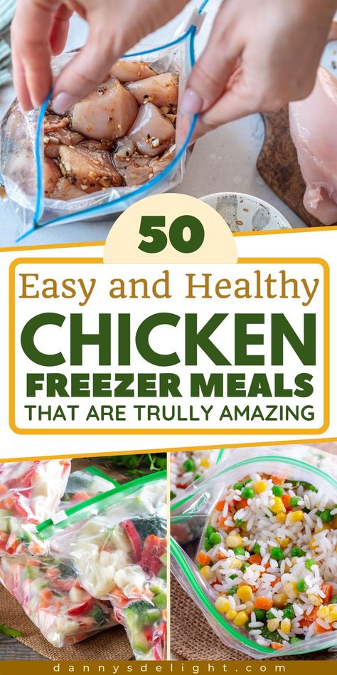 Healthy Easy Make Ahead Meals, Make Ahead Freezer Meals Chicken, Chicken Dump Freezer Meals, Healthy Freezer Meals Chicken, Freezer Meals In A Bag, Prep Ahead Chicken Dinners, Prep Meals For The Week Healthy Freezer, Raw Chicken Freezer Meals, Meal Prep And Freeze