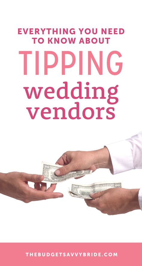 The Ultimate Guide to Tipping Wedding Vendors Wedding Etiquette, Wedding Tips For Vendors, Diy Wedding On A Budget, Wedding Organizer Planner, Wedding Planning Timeline, Wedding Info, Cute Wedding, Wedding Planning Checklist, Wedding Planning Advice