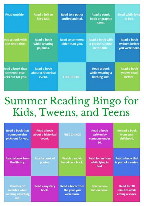 Get those #kids #reading this #summer! Check out this Summer Reading Bingo for Kids, Tweens and Teens for inspiration. // #books #read #parenting #family #teens Summer Reading Bingo, Summer Reading Chart, Learn To Read English, Reading Games For Kids, Reading Bingo, Summer Bingo, Read To Someone, Summer Family Activities, Bingo Games For Kids