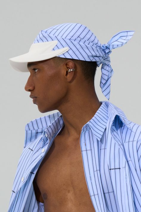 Givenchy Spring 2023 Men's Fashion Show Details Fashion Show | The Impression Hat Runway, Givenchy Spring 2023, Types Of Caps, Headwear Accessories, Fashion Caps, Men Cap, Headwear Fashion, Spring 2023 Collection, Details Fashion