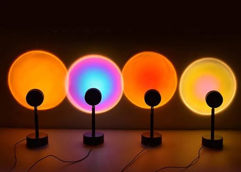 Apartment Mood Lighting, Sun Light Lamp, Bedroom Mood Lighting, Projection Lighting, Mood Lighting Bedroom, Sunset Projector Lamp, Led Mood Lighting, Sunset Projection Lamp, Rainbow Lamp