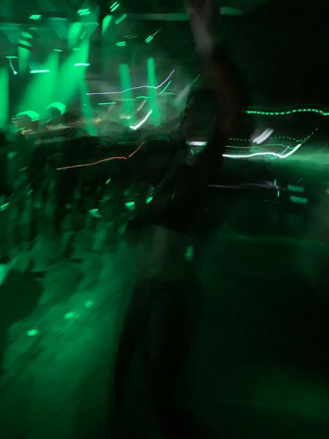 Blurry Neon Lights Aesthetic, Tumblr, Green Rave Aesthetic, Neon Lights Party Aesthetic, Rave Vibes Aesthetic, Dark Rave Aesthetic, Green Club Aesthetic, Green Dance Aesthetic, Blurry Party Aesthetic