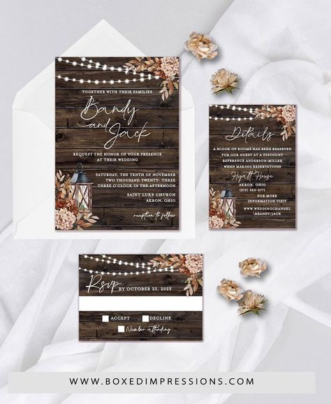 Rustic Invites Wedding, Wedding Invitation Cards Western, Farm Style Wedding Invitations, Nashville Wedding Invitations, Farmhouse Wedding Invitations, Fall Wedding Invitation Ideas, September Wedding Invitations, Western Wedding Invitations Rustic, Fall Theme Wedding Invitations