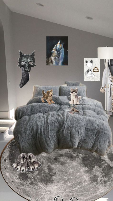 Let me know what your theriotypes are and I’ll make one for you! #therian #wolf #wolftherian #therianthrophy #bedroom Bedroom, Wolf Bedroom, Therian Wolf, Wolf Therian, Cute Wolf, Bedroom Idea, Let Me Know, Let Me