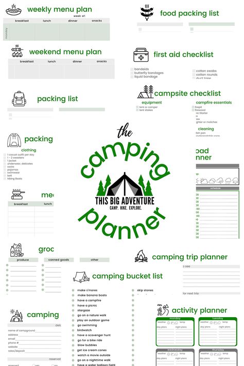 Girl Scouts Camping Packing List, How To Plan A Camping Trip, Printable Camping List Packing Checklist, Camp Itinerary Template, Camping Menu Planner Free Printable, Rv Camping Checklist Free Printable, Camping With Kids Checklist, Camping Meal Planner Free Printable, Girl Scout Camping Packing List