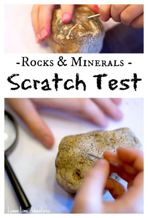 Rocks and minerals Scratch Test Rock Cycle For Kids, Earth Science Projects, Rock Unit, Rock Science, Rock Identification, Rock Tumbling, Rock Cycle, Summer Science, Rocks Minerals