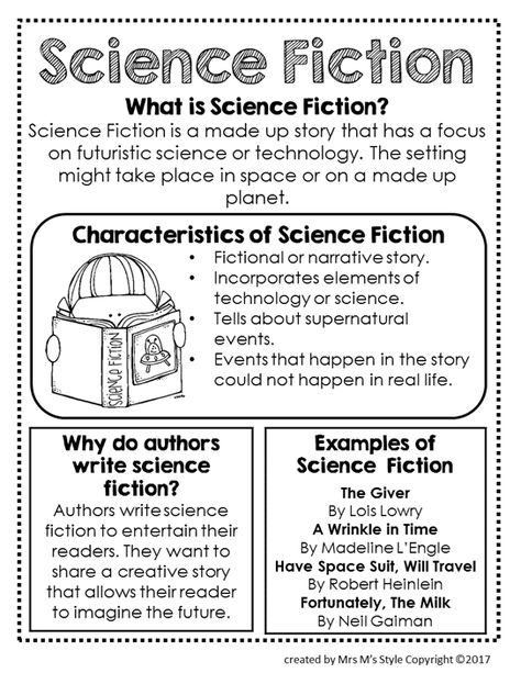 Best A Wrinkle in Time Activities for the Classroom - WeAreTeachers Genre Anchor Chart, Science Fiction Writing, Genre Anchor Charts, Reading Genres, Wrinkle In Time, Reading Anchor Charts, A Wrinkle In Time, 4th Grade Reading, Library Lessons