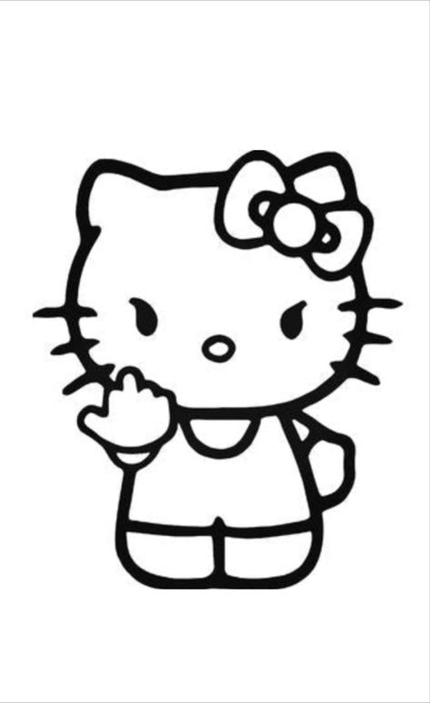 Baddie hello kitty. Hello kitty coloring page. Kawaii coloring pages. Printable coloring pages. Kawaii hello kitty. Cute. Cute hello kitty. Bad hello kitty. Hello Kitty Pictures To Draw, Hello Kitty Outline Drawing, Cute Drawing Outline, Things To Draw Hello Kitty, Hello Kitty Graffiti Art, Hello Kitty Drawing Easy Step By Step, Hello Kitty Drawing Sketches Y2k, Hello Kitty Coloring Pages Y2k, Sketch Hello Kitty