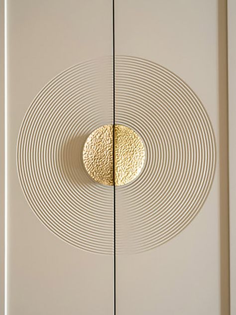 Golden Handles Wardrobe, Circle Furniture, Circle Handle, Door Handle Design, Wardrobe Door Handles, Luxe Bedroom, Wardrobe Door Designs, Bedroom Cupboard Designs, Wardrobe Interior Design