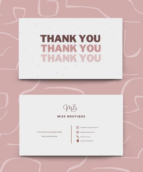 Thank you card design Gift Card Template Design, Thank You Thank You Thank You, Thank U Card Design, Thank You Card For Customers, Thanks Card For Customer, Creative Thank You Card Design, Gift Cards Aesthetic, Thank You Card, Thank Card