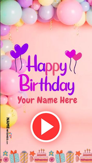 Birthday Video with Name Edit Free Happy Birthday Song, Wishes Song, Happy Birthday Song Video, Special Happy Birthday Wishes, Free Birthday Wishes, Happy Birthday Wishes Song, Birthday Songs Video, Birthday Wishes Girl, Happy Birthday Wishes For A Friend