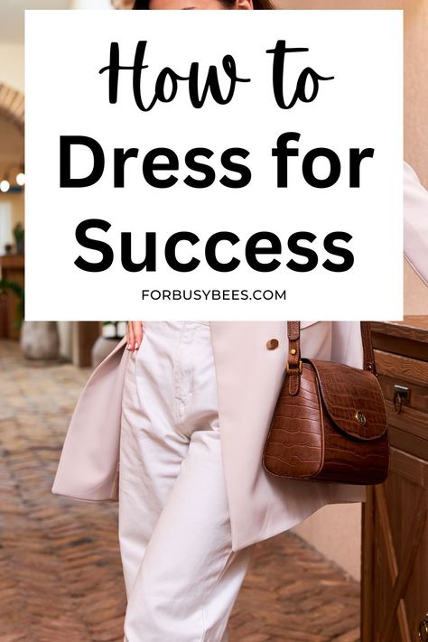 How to dress for success Powerful Dressing Women, Management Consultant Outfit, Dressing Professionally Women, How To Look Professional, What To Wear For An Interview For Women, Project Manager Outfit Women, Networking Outfit Women, Executive Outfits For Women, Professional Look For Women