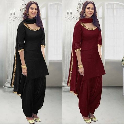Price:- 1399/- (Full Stitched) 💯Free shipping 💯 10% off on online payment🤩 . . . . Yay' or 'Nay'💟 . . Leave your Comments💌 and emojis  Tag… Dhoti Salwar Suits, Maroon Dupatta, Patiala Dress, Patiyala Dress, Patiala Suit Designs, Patiala Salwar Suits, Indian Salwar Suit, Maroon Top, Zari Embroidery