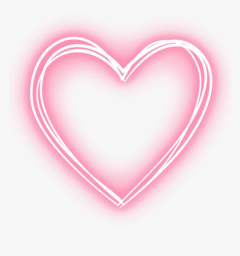 Glowing App Icon, Neon Png, Love Pink Wallpaper, Floral Cards Design, Heart Outline, Heart Template, Heart Illustration, Pink Vibes, Make Your Own Stickers
