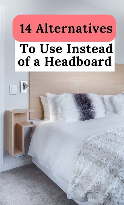Bed No Headboard Ideas, Beds Without Headboards Ideas, Bed No Headboard, Traditional Headboard, Diy King Headboard, Bed Headboard Ideas, Cheap Headboard, Bed Without Headboard, Floating Headboard