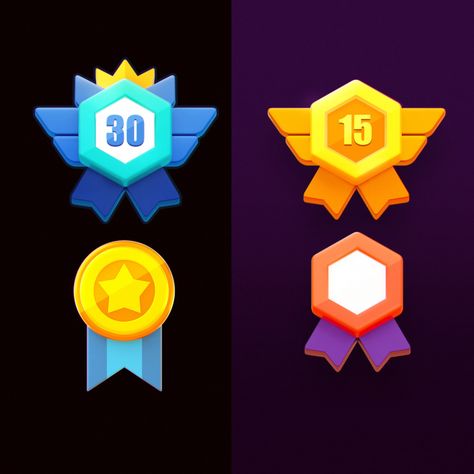 Behance :: 为您呈现 Puzzle Game Ui, 3d Game Assets, Game Icon Design, Shield Icon, Badge Icon, Game Gui, 2d Game Art, Game Interface, Game Ui Design