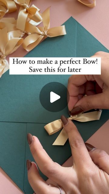 How To Make Simple Bows With Ribbon, How To Make A Easy Bow With Ribbon, Flat Ribbon Bow, Best Way To Tie A Ribbon Bow, Simple Bow Making, Making A Small Bow With Ribbon, How To Make Craft Bows, Make A Bow Tie Diy, Diy Simple Bow