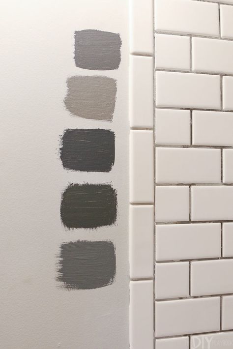 Sw Dark Grey Paint Colors, Dark Grey Walls Bathroom, Sw Peppercorn Bathroom, Sw Dark Gray Paint Colors, Peppercorn Bathroom Walls, Sw Peppercorn Paint, Dark Grey Bathroom Walls, Best Dark Grey Paint Color, Grey Paint Bathroom
