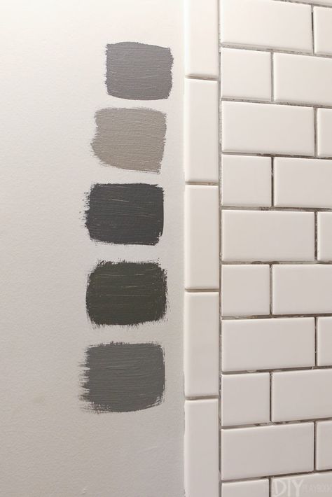 Bathroom Dark Gray Walls, Sw Dark Grey Paint Colors, Dark Gray Walls Bathroom, Dark Grey Walls Bathroom, Sw Peppercorn Bathroom, Sw Dark Gray Paint Colors, Peppercorn Bathroom Walls, Sw Peppercorn Paint, Dark Grey Bathroom Walls