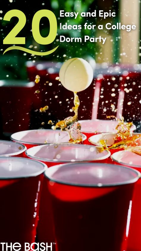 Dorm Party Ideas, College Themed Party, Easy Party Themes College, College Dorm Party, Frat Party Ideas, Frat Party Themes Ideas, College Birthday Party Ideas, College Party Ideas, Frat Party Themes