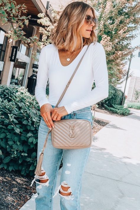 Ysl Bag Outfit Casual Summer, Casual Designer Bags, Ysl Camera Bag Outfit, Ysl Bag Outfit Casual, Ysl Bag Outfit, Fall Purses, Louis Vuitton Outfit Ideas, Luxurious Things, Fall Handbag Trends