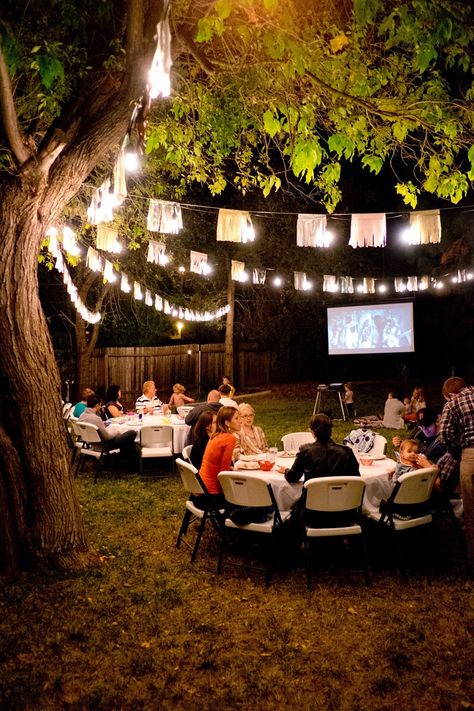 Fall Outside Birthday Party Ideas, Outdoor Surprise Party Ideas, Birthday Outside Decorations Backyards, Natal, Fall Party Backyard, Outside Birthday Party Decorations Night, Outside Party Decorations Night, Night Backyard Party Ideas, Fall Backyard Birthday Party For Adults